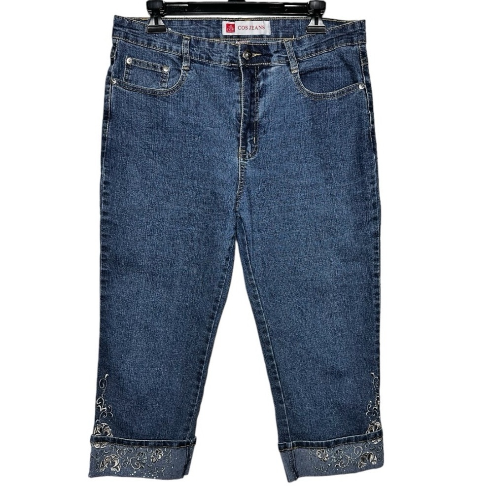 COS embroidered cropped jeans. Size 12